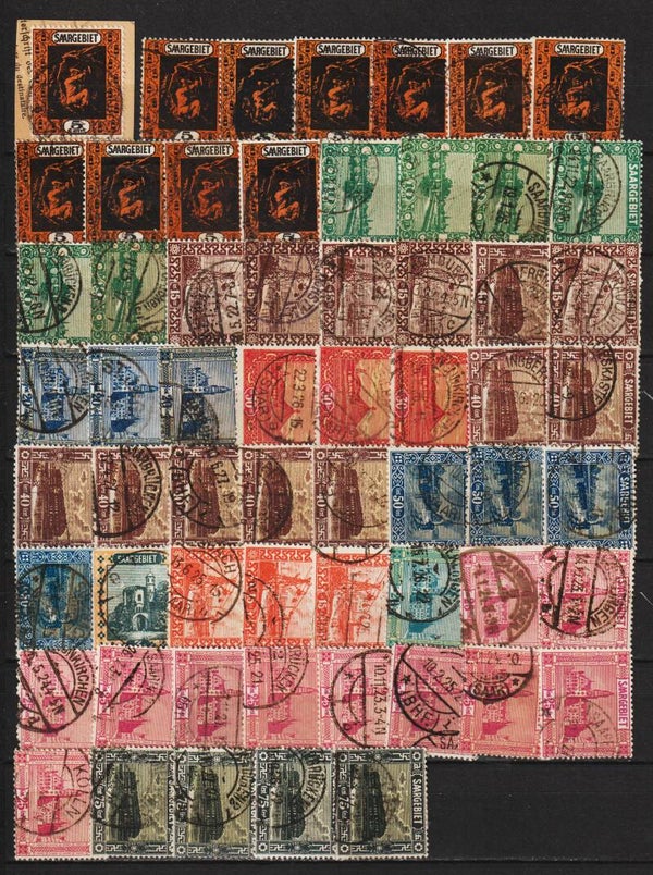 Saar ex MiNr. 85-101 gestempelt (0280)