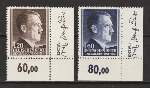 Generalgouvernement MiNr. 87-88 postfrisch ** Entwerferzeichen (0292)