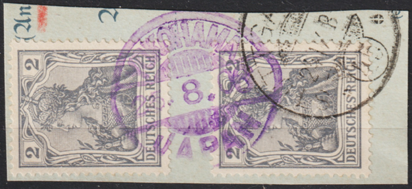 MiNr. 83 I Briefstück, gestempelt: OKOHOMA JAPAN 25.8.06  (0315)