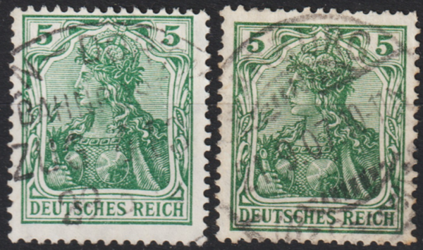 MiNr. 85 Ia/b gestempelt, geprüft:  (0315)