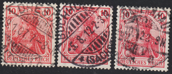 MiNr. 86 Ia/b/c gestempelt, geprüft  (0315)
