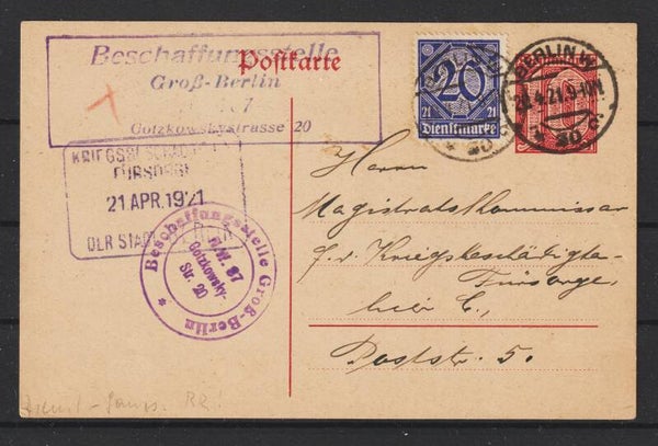 Ganzsachen Karte DP 4 vom 20.4.21  (0366)