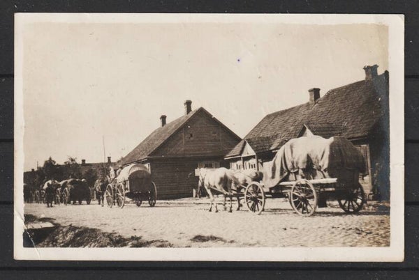 Feldpostkarte 2.NOV.16  "Militär Pferdewagen Konvoi"  (0366)