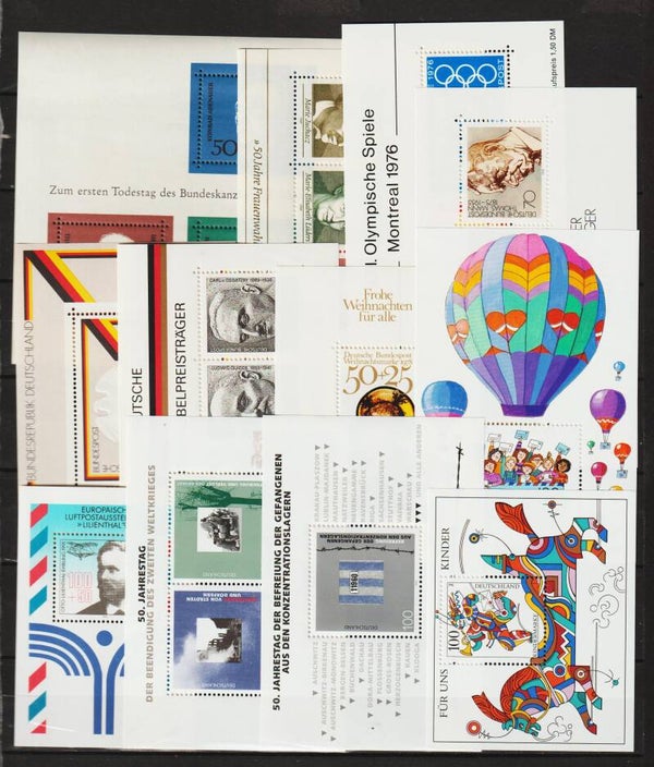 12 verschiedene Blöcke, postfrisch ** (0380)