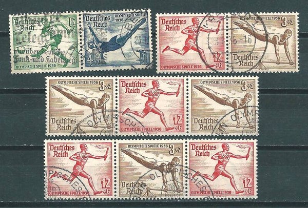 MiNr. W 105, 108, 109 + 110 gestempelt