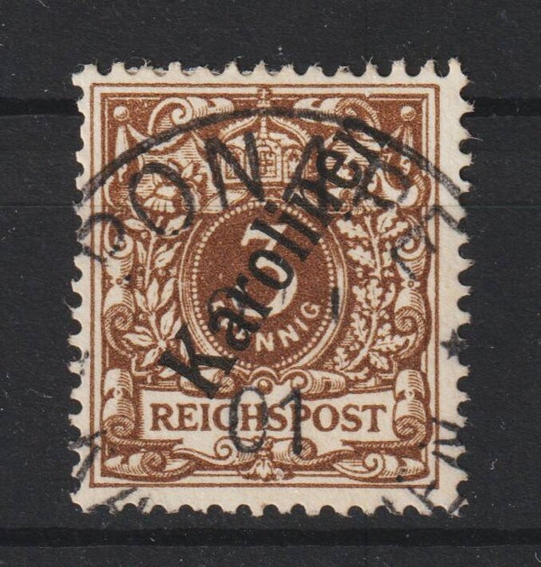 Karolien MiNr. 1 II, 14, 15 gestempelt  (0435)