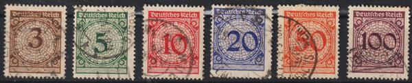 MiNr. 338-343 gestempelt (0466)
