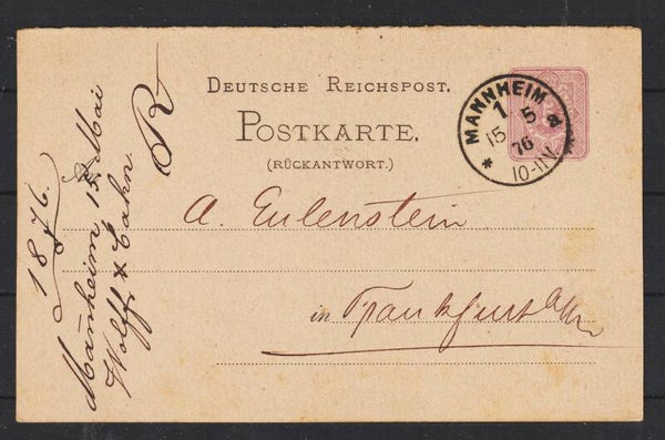 Ganzsache P 6 A  MANNHEIM 1   15.5.76   (0533)