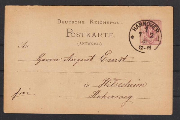 Ganzsache P 11 A  HANNOVER  7.2.81  (0552)