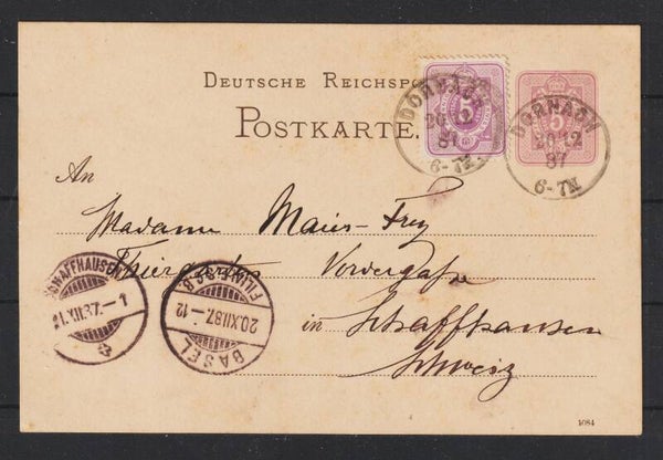 Ganzsache P 12 B 02 mit ZuF,  DORNACH  20.12.87  (0557)