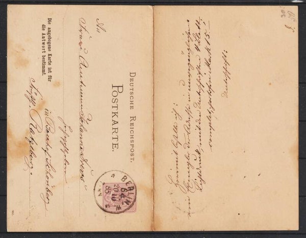 Ganzsache P 13 B 02  BERLIN W64  20.10.85  (0556)