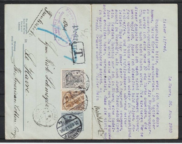 Ganzsache P 66 HANNOVER 21.8.03 nach Frankreich   (0567)