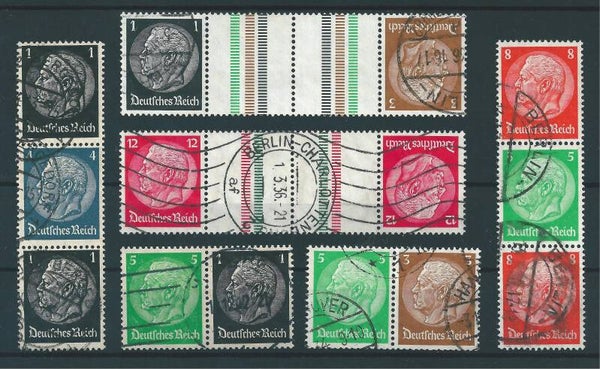 MiNr. KZ 20+23, S 122+174, W 59 + 60 gestempelt  (0453)