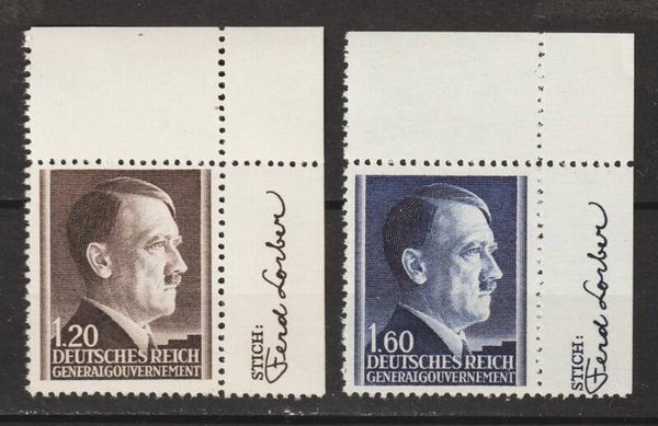 Generalgouvernement MiNr. 87-88 postfrisch ** Sticherzeichen (0292)
