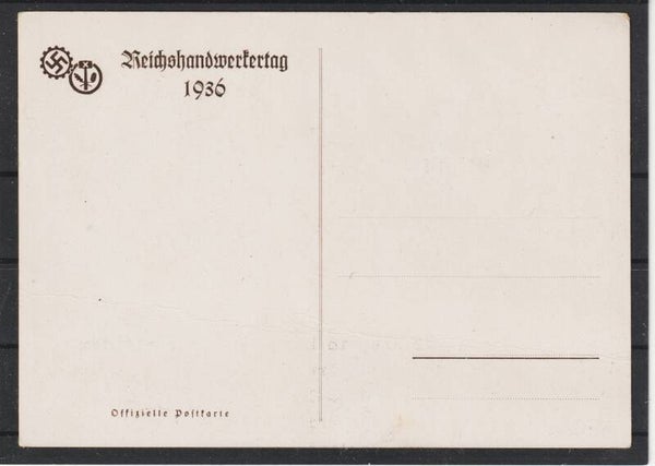 Postkarte "Reichshandwerkertag 1936" "Arbeit und Ehre"     (0713)