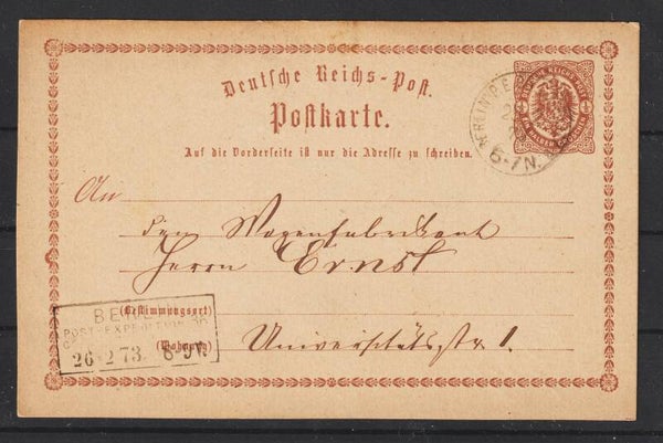 Ganzsache P 1,  BERLIN P.E. 35,  25.2.73  (0726)