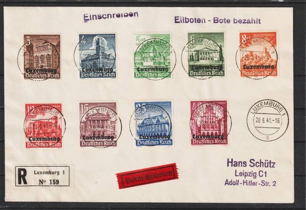 MiNr. 33-41 auf Satzbrief (0733)