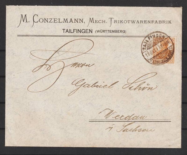 MiNr. 100 b Einzelfrankatur vom 13.OKT.17  (0734)