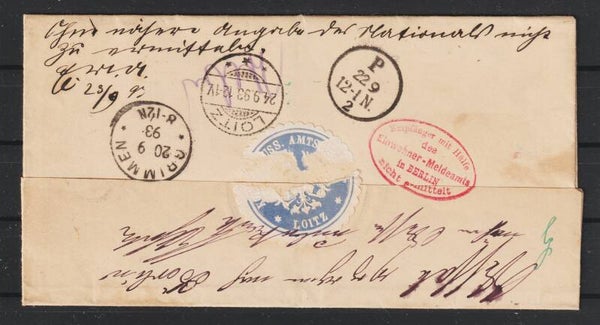 MiNr. 47 portopflichtige Dienstsache  LOITZ 20.9.93  (0737)