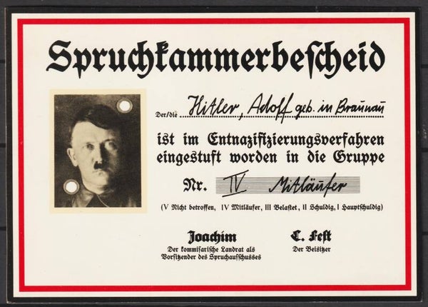 Propaganda Karte   Spruchkammerbescheid  (0743)