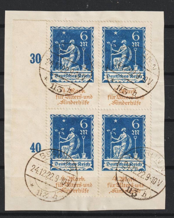 MiNr. 233 gestempelter Viererblock  (0754)