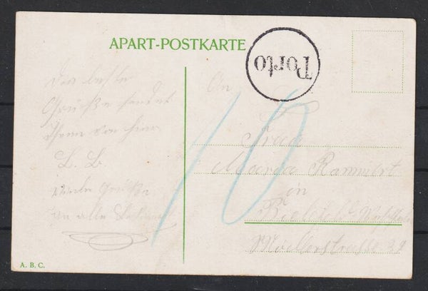 schwarzer "Porto" Stempel auf Ansichtskarte CÖLN  (0758)