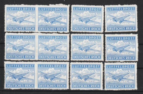 12 x Feldpost MiNr. 1 B postfrisch **  (0759)
