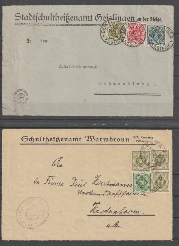 Württemberg, 2  DIENST Briefe  (0761)