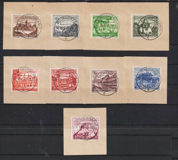 MiNr. 730-738 Briefstücke  (0769)