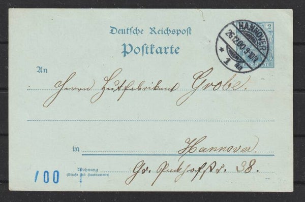 Ganzsache P 44 bII  HANNOVER 26.12.00 (0769)