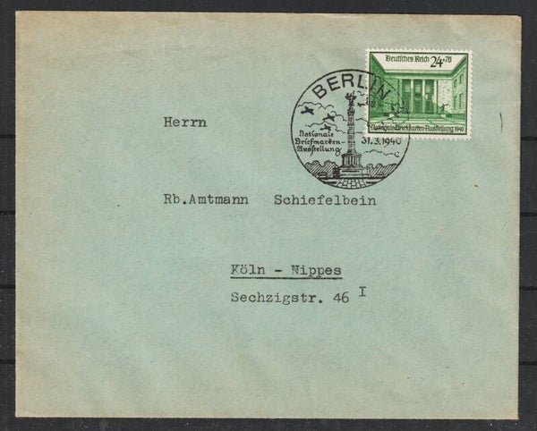 MiNr. 743 EF Brief  BERLIN 31.3.40 (0775)
