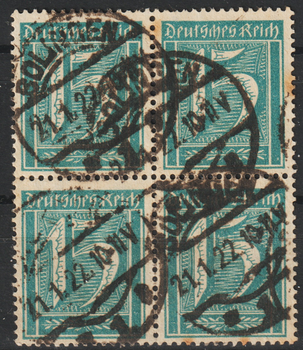MiNr. 160 Viererblock gestempelt, geprüft  (0776)