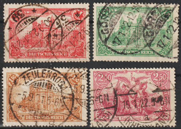 MiNr. A 113-115 gestempelt, geprüft  (0776)
