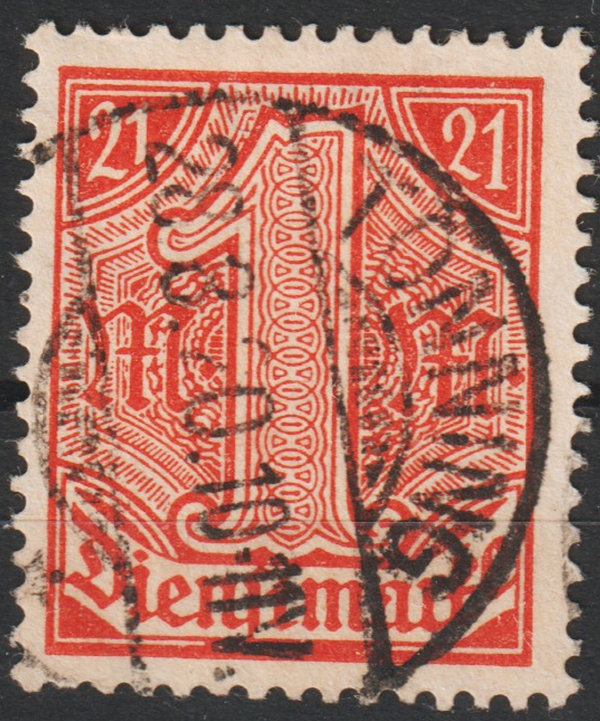 MiNr. D 22 gestempelt, geprüft  (0776)