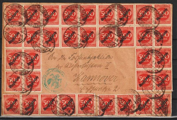 MiNr. D 81 (40x) portogerechten Dienstbrief,  WENNIGSEN 25.8.23  (0777)