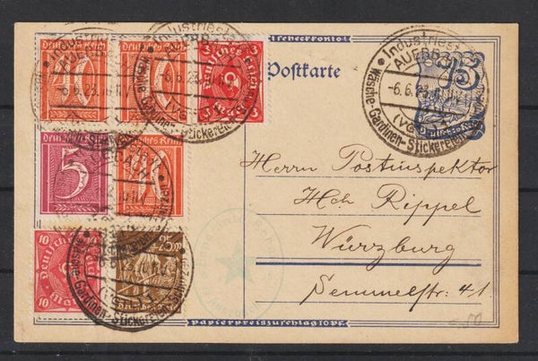 Ganzsache P 146 ZuF,  SST AUERBACH 6.6.23  (0792)