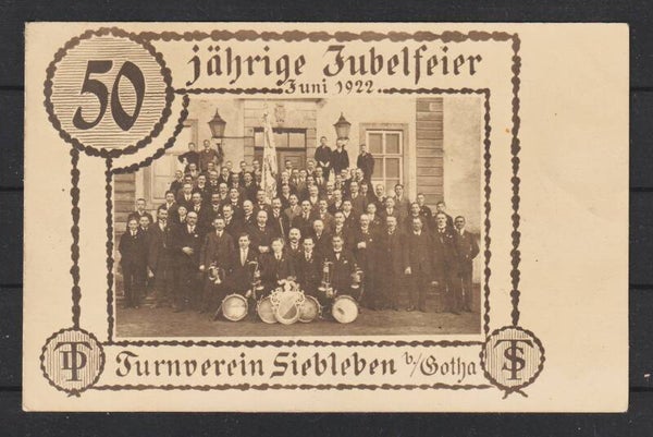 "50 Jährige Jubelfeier Turnverein Siebleben b. Gotha  Juni 1922"   0804)