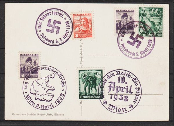 Propaganda Karte "Ein Volk ein Reich ein Führer"  (0804)