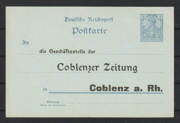Ganzsache PP "Coblenter Zeitung"  0806