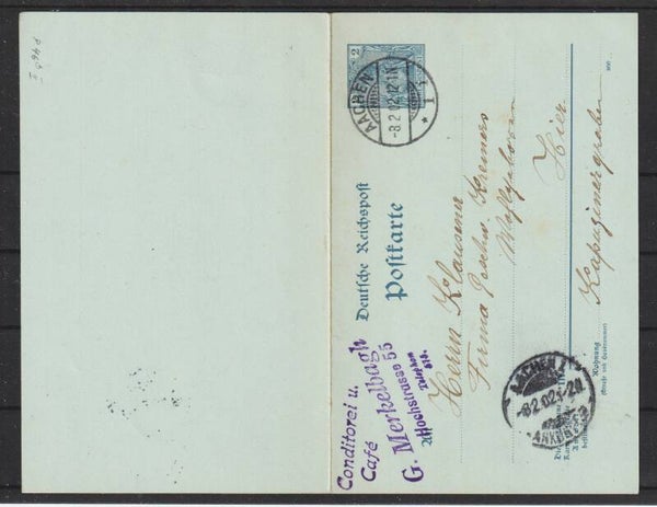 Ganzsache P 46 b II  AACHEN 8.2.02 (0808)