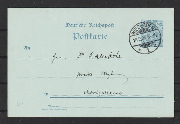 Ganzsache P 49 WIESBADEN  18.2.00  (0808)
