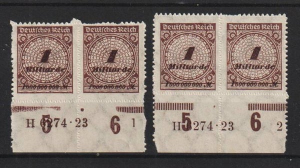 MiNr. 325 B HAN H 6274.23 postfrisch **, Formnummer 1 + 2 (0821)