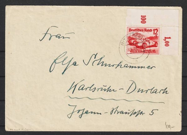 MiNr. 687 Bogenecke oben rechte als Einzelfrankatur auf Brief  (0827)