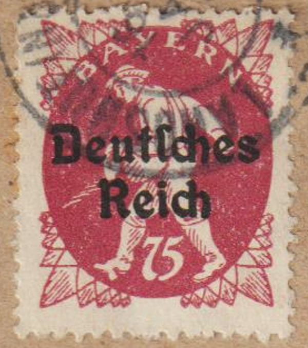 MiNr. 127 I auf Brief LANDSHUT 16.JAN.22, geprüft   (0840)