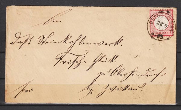 MiNr. 19 auf Brief  OBERSCHLEMA  (0841)