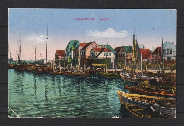 "Gebühr bezahlt" auf Ansichtskarte ECKERNFÖRDE 7.9.23  (0843)