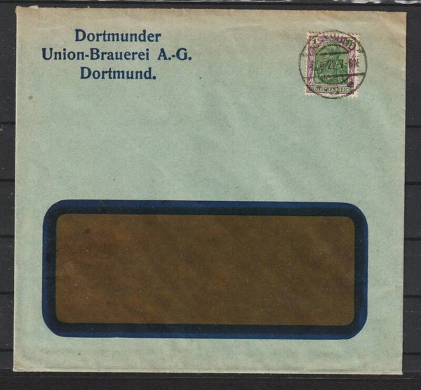 MiNr. 150 als Einzelfrankatur auf Orts-Brief Dortmund  (0845)