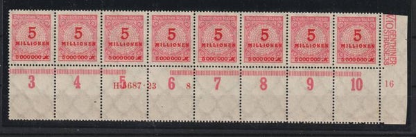 MiNr. 317 HAN H 5687.23 ** Unterrandstreifen mit Leerfeldern (0851)