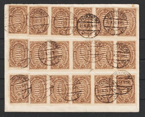 MiNr. 254 (20x) auf Auslands-Brief nach Luzern/Schweiz 27.8.23   (0854)