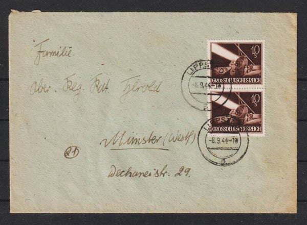 MiNr. 878 Mehrfachfrankatur 8.9.44  (0875)